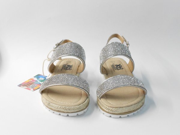 Sandalias de Xti niña con brillantitos plateadas