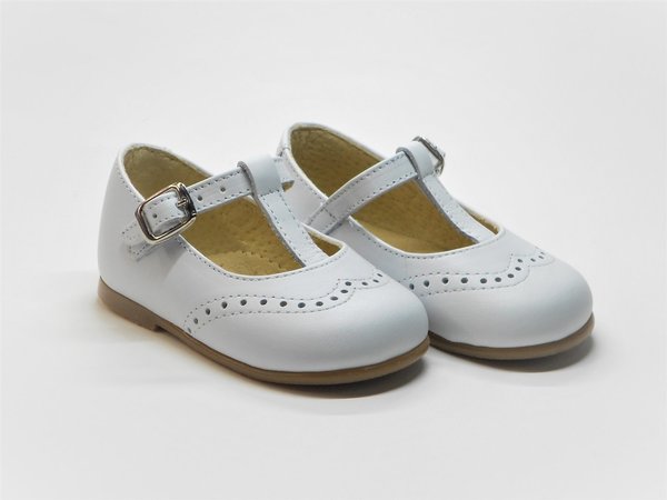 Zapatos de piel blancos para niña de Panyno