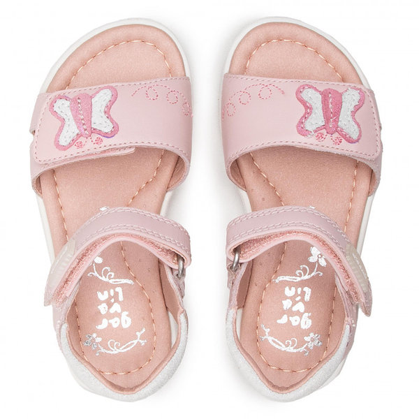 Sandalias de piel para niña rosa o blanca de Garvalín mod 212402