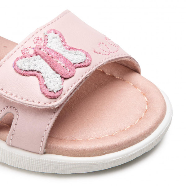 Sandalias de piel para niña rosa o blanca de Garvalín mod 212402