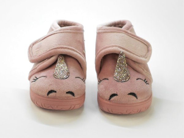 Zapatillas de estar en casa para niña con velcro