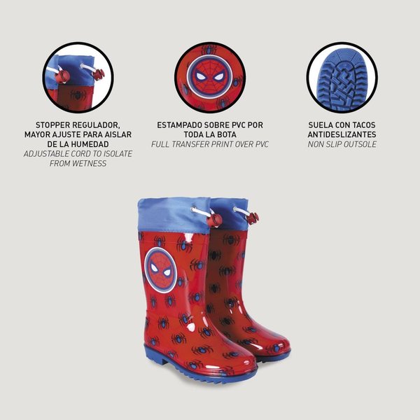 Botas de agua para niño de Spiderman