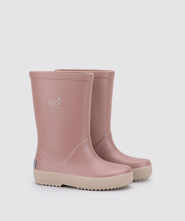 Botas de agua Igor mod. Splash DK bicolor rosa y beige